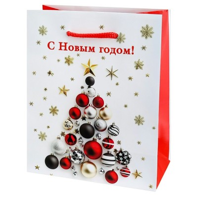 Миленд/Пакет бумажный ламинированный. С Новым годом. Новогодняя елка/115 х 145 х 60/ППК-2278/