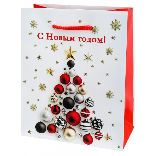 Миленд/Пакет бумажный ламинированный. С Новым годом. Новогодняя елка/115 х 145 х 60/ППК-2278/