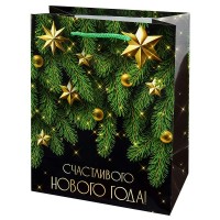 Миленд/Пакет бумажный ламинированный. Счастливого Нового года/180 х 230 х 100/ППК-2320/