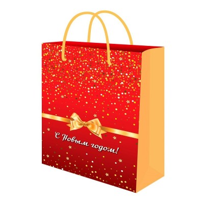Миленд/Пакет бумажный ламинированный. С Новым годом. Праздник/220 х 310 х 100/ППК-2332/