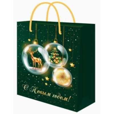 Миленд/Пакет бумажный ламинированный. С Новым годом. Символ праздника/264 х 327 х 136/ППК-2344/