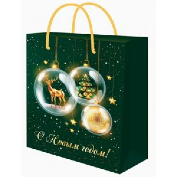 Миленд/Пакет бумажный ламинированный. С Новым годом. Символ праздника/264 х 327 х 136/ППК-2344/