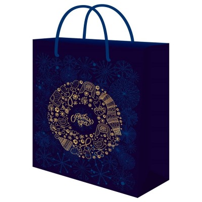 Миленд/Пакет бумажный ламинированный. С Новым годом. Дух праздника/264 х 327 х 136/ППК-2349/