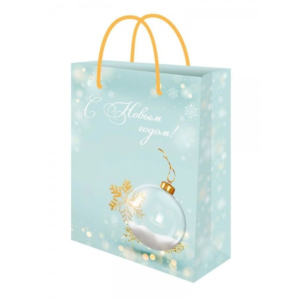 Миленд/Пакет бумажный ламинированный. С Новым годом. Стеклянный шар/324 х 445 х 102/ППК-2368/