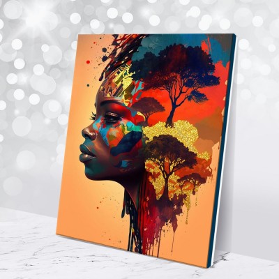 Картина по номерам холст на подрамнике 40х50 Стиль живописи 25 цветов с поталью MP0003 Молли