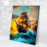 Картина по номерам холст на подрамнике 40х50 В шторм 24 цвета с поталью MP0005 Молли Картина по номерам холст на подрамнике 40х50 В шторм 24 цвета с поталью MP0005 Молли