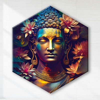 Картина по номерам холст на подрамнике 37х32 Будда гексагон с поталью 26 цветов VHR0005 Молли Картина по номерам холст на подрамнике 37х32 Будда гексагон с поталью 26 цветов VHR0005 Молли
