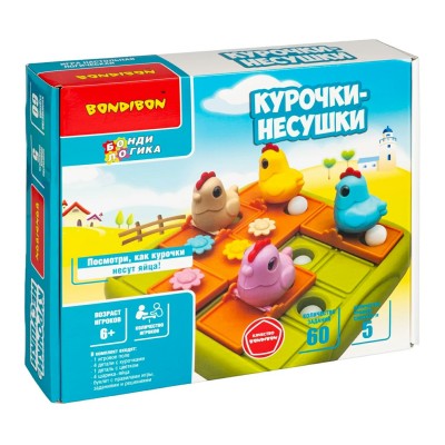 BONDIBON Игра 11 БондиЛогика Головоломка. Курочки - несушки ВВ6612 Китай