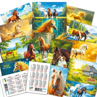 Квадра/Календарь карманный 2026. Символ года/9737/ассортимент