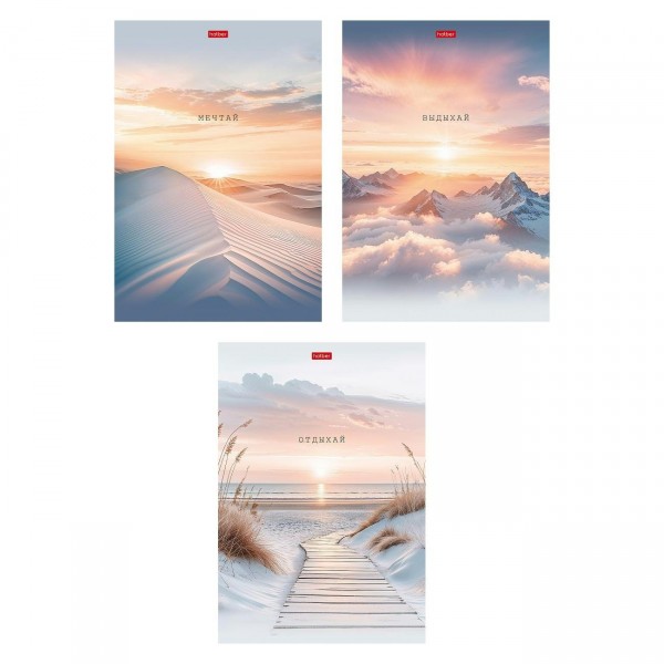 Тетрадь 48 листов А4 клетка В моменте 3 дизайна в блоке 65г/м2 48Т4лВ1 Хатбер 3/27 093515