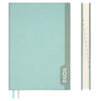 Ежедневник датированный 2026 А5 146х211 176 листов, линия, твердая обложка, кожзам Escalada Думай как миллиардер мятный, 2 ляссе, 70г/м2 70237 Феникс 15/30