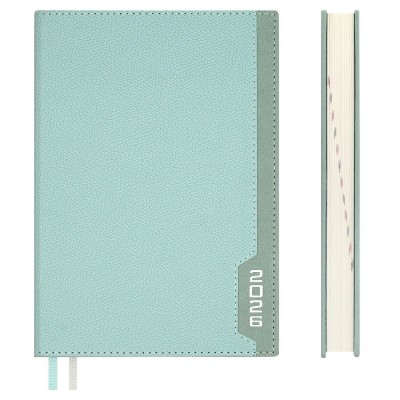 Ежедневник датированный 2026 А5 146х211 176 листов, линия, твердая обложка, кожзам Escalada Думай как миллиардер мятный, 2 ляссе, 70г/м2 70237 Феникс 15/30