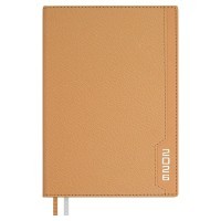 Ежедневник датированный 2026 А5 146х211 176 листов, линия, твердая обложка, кожзам Escalada Думай как миллиардер бежевый, 2 ляссе, 70г/м2 70238 Феникс 15/30