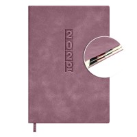 Ежедневник датированный 2026 А5 146х211 176 листов, линия, интегральная обложка, кожзам Escalada Думай как миллиардер сиреневый, ляссе, 70г/м2 70272 Феникс 15/30