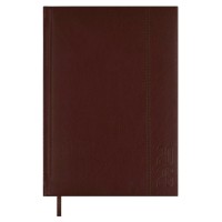 Ежедневник датированный 2026 А5 146х211 176 листов, линия, твердая обложка, кожзам Escalada коричневый, ляссе, 70г/м2 70225 Феникс 15/30