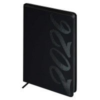 Ежедневник датированный 2026 А5 146х211 176 листов, линия, твердая обложка, Escalada, кожзам Софт-тач черный, ляссе, 70 г/м2 70232 Феникс 15/30 Ежедневник датированный 2026 А5 146х211 176 листов, линия, твердая обложка, Escalada, кожзам Софт-тач черный, ляссе, 70 г/м2 70232 Феникс 15/30