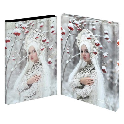 Ежедневник недатированный А5 146х211 160 листов, линия, мягкая обложка, Escalada, #Маргарита Карева, Рябина, кожзам Наппа, ляссе, 70 г/м2 70664 Феникс 10/20