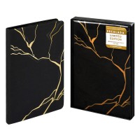 Ежедневник недатированный А5 146х211 176 листов, линия, твердая обложка, Escalada, кожзам Софт-тач черный, ляссе, 70 г/м2 70599 Феникс 15/30