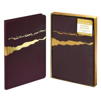 Ежедневник недатированный А5 146х211 176 листов, линия, твердая обложка, Escalada, кожзам Софт-тач бордовый, ляссе, 70 г/м2 70600 Феникс 15/30