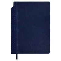 Ежедневник недатированный А5 160 листов, линия, твердая обложка, Escalada, кожзам Сариф синий, 70 г/м2 67230 Феникс