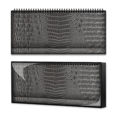 Планинг недатированный 390х180 64 листа, линия, твердая обложка, Escalada, кожзам Аллигатор серый, 70 г/м2 70752 Феникс 10/20