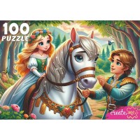 Рыжий кот Пазл 100 Принцесса на лошади УК100-0238 Россия Рыжий кот Пазл 100 Принцесса на лошади УК100-0238 Россия