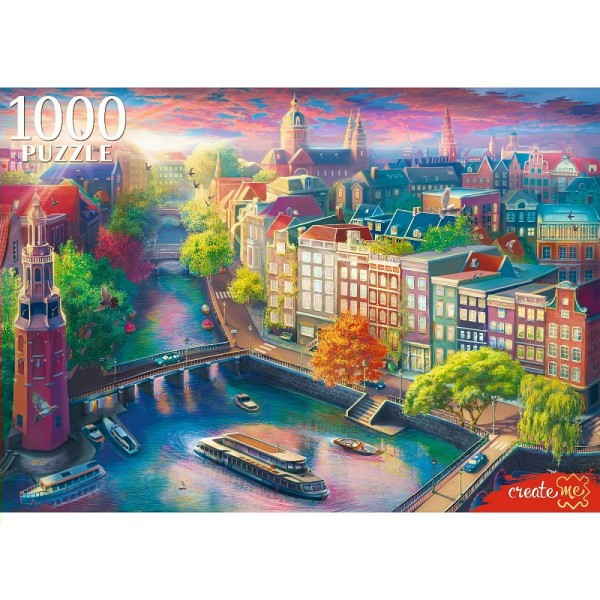 Рыжий кот Пазл 1000  Амстердам с высоты птичьего полета Ф1000-0193 Россия