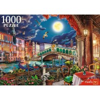 Рыжий кот Пазл 1000  Вечерниее кафе в Венеции Ф1000-0196 Россия
