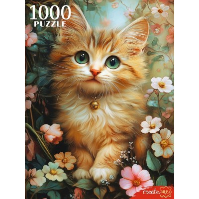 Рыжий кот Пазл 1000 Котенок в цветах П1000-8275 Россия Рыжий кот Пазл 1000 Котенок в цветах П1000-8275 Россия