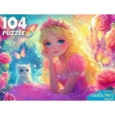 Рыжий кот Пазл 104 Принцесса в розовом платье Ф104-7604 Россия Рыжий кот Пазл 104 Принцесса в розовом платье Ф104-7604 Россия