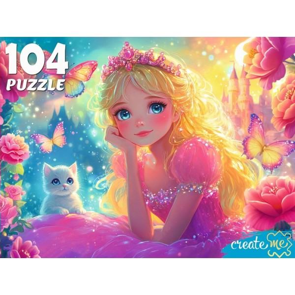 Рыжий кот Пазл 104  Принцесса в розовом платье Ф104-7604 Россия