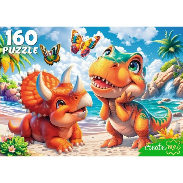 Рыжий кот Пазл 160  Динозавры на пляже УК160-5535 Россия