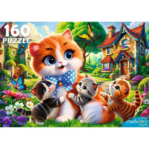 Рыжий кот Пазл 160  Пушистая семья Ф160-6642 Россия