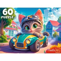 Рыжий кот Пазл 60 Котенок в автомобиле П60-5996 Россия Рыжий кот Пазл 60 Котенок в автомобиле П60-5996 Россия