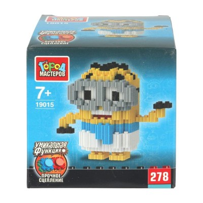 ГородМастеров Игрушка 278 3D Конструктор. Сборная фигурка. Миньон/278 дет 19015-LD Россия