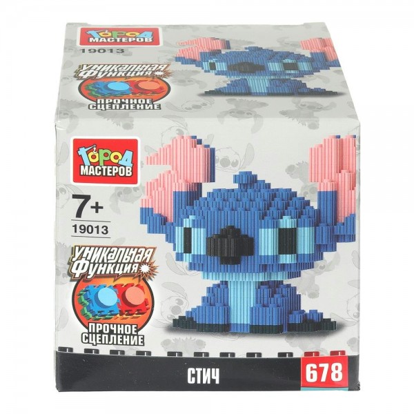 ГородМастеров Игрушка 678 3D Конструктор. Cборная фигурка. Стич/678 дет 19013-LD Китай