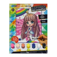 Картина по номерам холст на подрамнике 17х23 Аниме 7 цветов CANV17X23-PINTAN МультиАрт