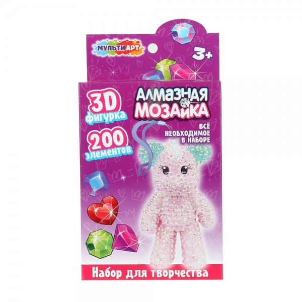 Мозаика алмазная Фигурка - брелок Мишка DIAFIGTED-126490 МультиАрт