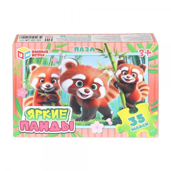 Умные игры Пазл-Макси 35  Яркие панды  Россия