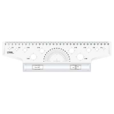 Линейка пластиковая 30см Рейсшина каталка металлический ролик ЛР-30478 Стамм 351485 Линейка пластиковая 30см Рейсшина каталка металлический ролик ЛР-30478 Стамм 351485