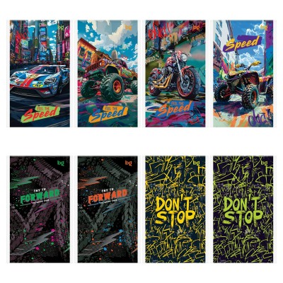 Блокнот 32 листа А6 клетка Гонки Скорость 380201 BG 16/160 Б6ск32 09432