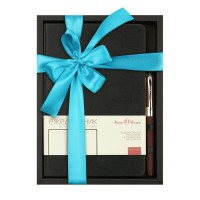 Набор подарочный Ежедневник недатированный А5 96 листов линия кожзам Megapolis classic черный + ручка шариковая 3-787/07-2 Bruno Visconti