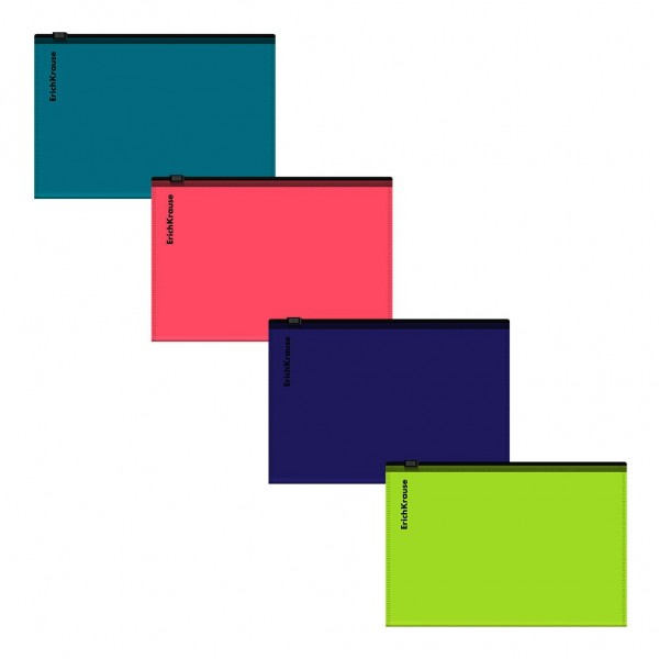 Папка на молнии С6 180мкм Zip Matt-touch Reef непрозрачная 62961 ErichKrause