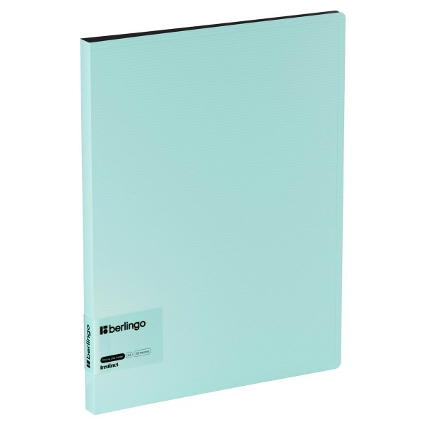 Папка с боковым зажимом А4 17мм 700мкм Instinct аквамарин, карман 352598 Berlingo  FSc_A4510