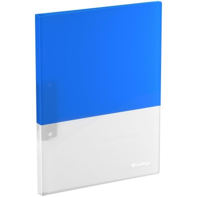 Папка с боковым зажимом А4 17мм 700мкм Semicolor голубой, карман 384117 Berlingo  FSc_A4972