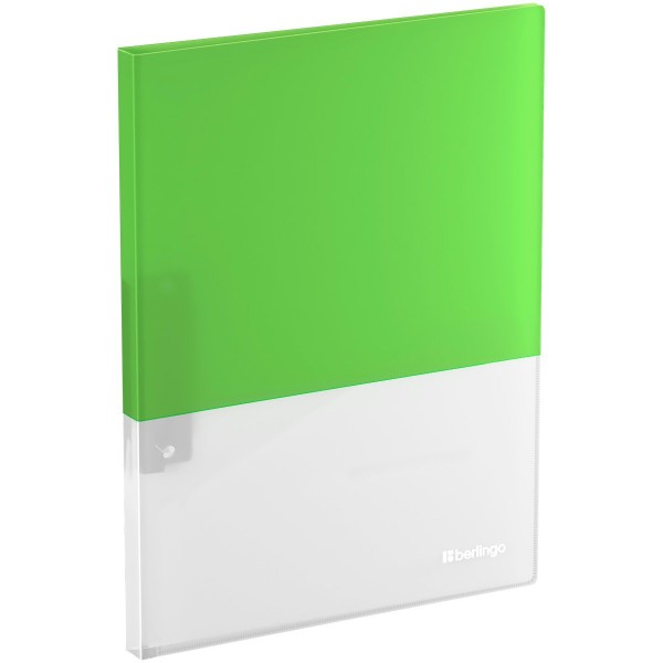 Папка с боковым зажимом А4 17мм 700мкм Semicolor салатовый, карман 384120 Berlingo  FSc_A4973
