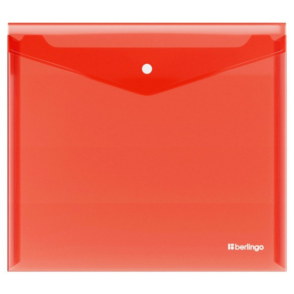 Папка конверт на кнопке А5+ 200мкм No Secret красный 352667 Berlingo  EFb_05003