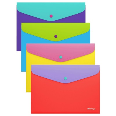 Папка конверт на кнопке А4 200мкм Raze с цветным клапаном 383560 Berlingo EFb_A4155 Папка конверт на кнопке А4 200мкм Raze с цветным клапаном 383560 Berlingo EFb_A4155