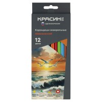 Карандаши цветные 12шт акварельные Айвазовский 3-гранные, заточенные 377113 Красин  КР-121000