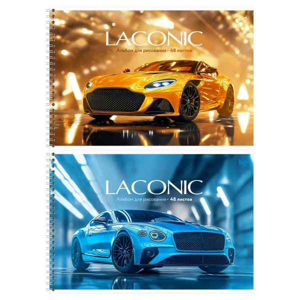 Альбом 48 листов для рисования А4 гребень Laconic выборочный лак АР4гр48_вл 08650 BG 4/20 378720